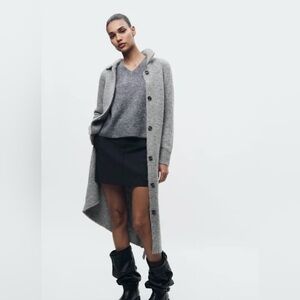 NWT ZARA BELTED LONG KNIT CARDIGAN, size M